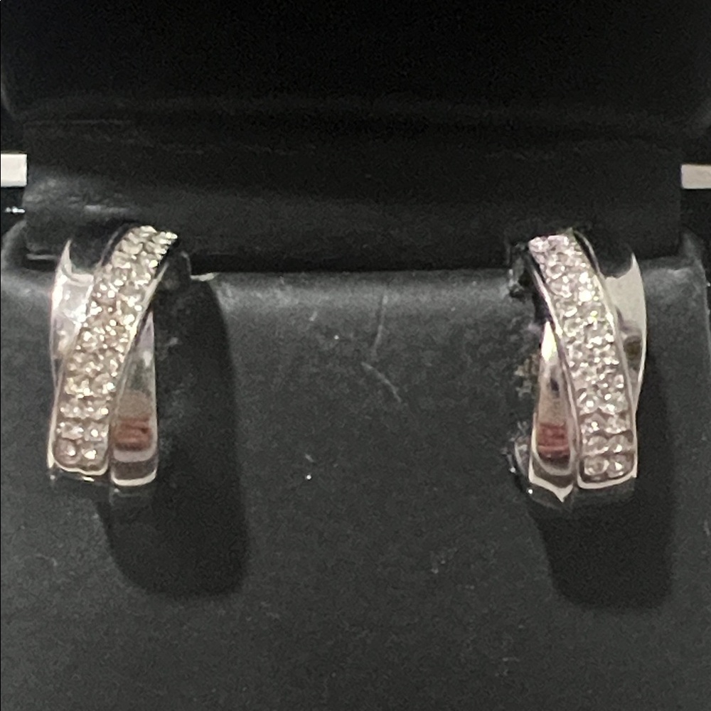 Michael Kors Silver Crystal Earrings